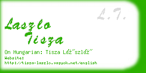 laszlo tisza business card